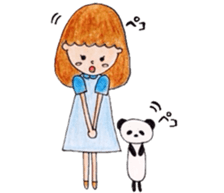 Girl and sometimes panda. part 2. sticker #9457125