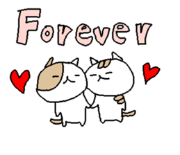 English Love cats stickers. sticker #9457266