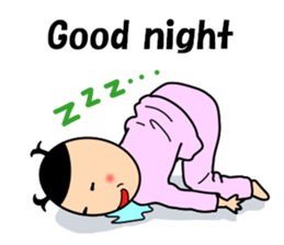 Girls of the funny hairstyle sticker #9458489