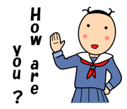 Girls of the funny hairstyle sticker #9458490