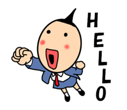 Girls of the funny hairstyle sticker #9458491