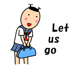 Girls of the funny hairstyle sticker #9458495