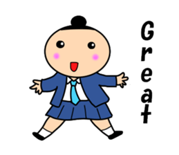 Girls of the funny hairstyle sticker #9458496