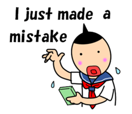 Girls of the funny hairstyle sticker #9458509