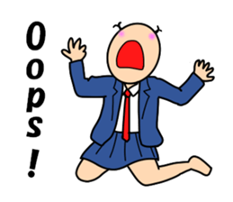 Girls of the funny hairstyle sticker #9458511