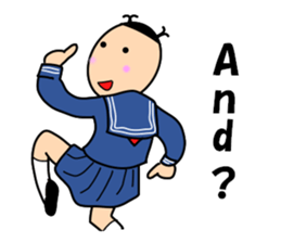 Girls of the funny hairstyle sticker #9458517