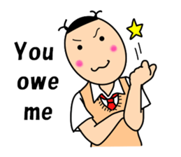 Girls of the funny hairstyle sticker #9458523