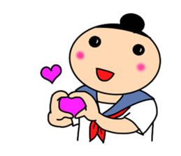 Girls of the funny hairstyle sticker #9458525