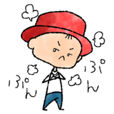 RED CAP BOY sticker #9459511