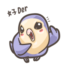 Happy Parrot-flower sticker #9460369