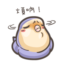 Happy Parrot-flower sticker #9460376