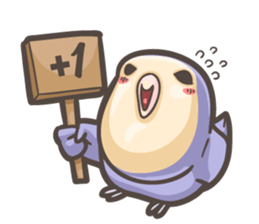 Happy Parrot-flower sticker #9460402