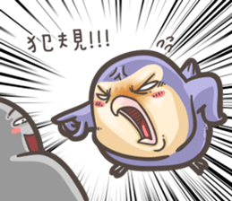 Happy Parrot-flower sticker #9460407