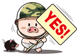 Pig Soldier No.2 sticker #9460476