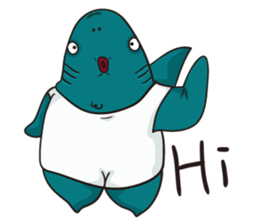 Shark smile sticker #9461049