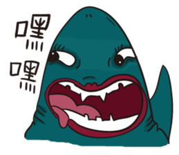 Shark smile sticker #9461056