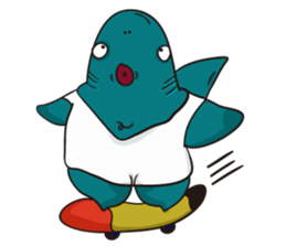 Shark smile sticker #9461057