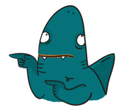 Shark smile sticker #9461063