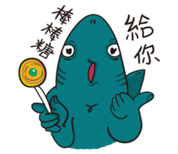Shark smile sticker #9461070