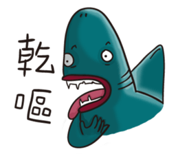 Shark smile sticker #9461071