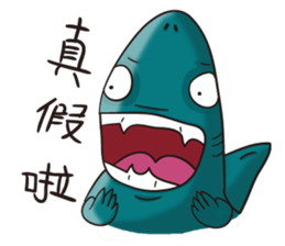Shark smile sticker #9461073