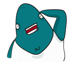 Shark smile sticker #9461079