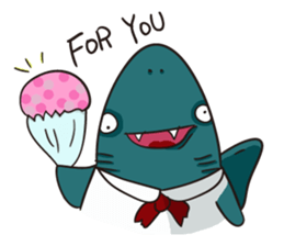 Shark smile sticker #9461081
