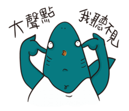 Shark smile sticker #9461087