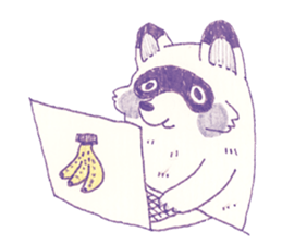 Bunny and Raccoon sticker #9463431