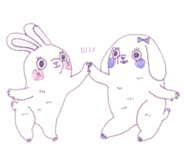 Bunny and Raccoon sticker #9463439