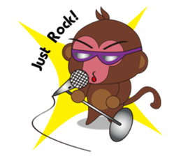 Naughty Luckily Monkey sticker #9464013