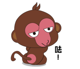 Naughty Luckily Monkey sticker #9464014