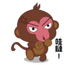 Naughty Luckily Monkey sticker #9464015