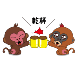 Naughty Luckily Monkey sticker #9464017