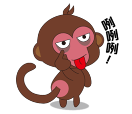 Naughty Luckily Monkey sticker #9464019