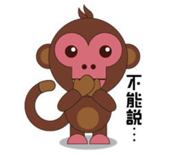 Naughty Luckily Monkey sticker #9464021