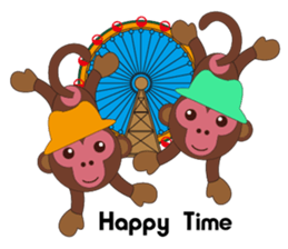 Naughty Luckily Monkey sticker #9464024