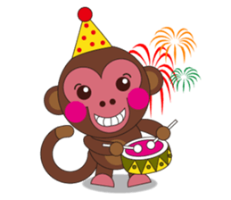 Naughty Luckily Monkey sticker #9464028