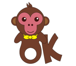 Naughty Luckily Monkey sticker #9464030