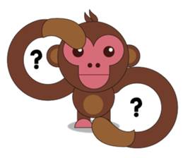 Naughty Luckily Monkey sticker #9464035