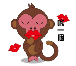 Naughty Luckily Monkey sticker #9464036