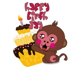 Naughty Luckily Monkey sticker #9464038