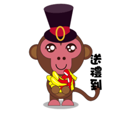 Naughty Luckily Monkey sticker #9464039