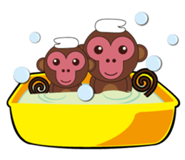 Naughty Luckily Monkey sticker #9464046