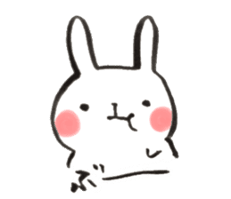 Funwari yuruyuru rabbit sticker #9464759