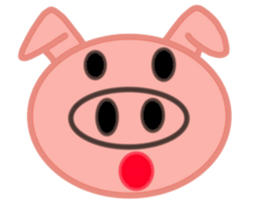 Big pig face sticker #9467010