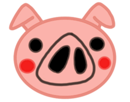 Big pig face sticker #9467012