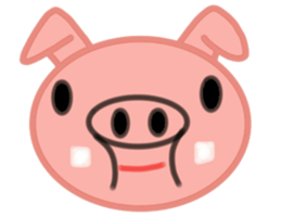 Big pig face sticker #9467014