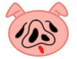 Big pig face sticker #9467015