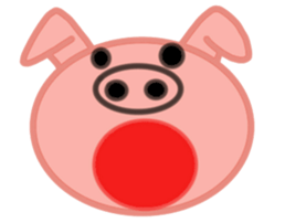 Big pig face sticker #9467018